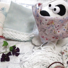 試してみた!ハンカチマスク!縫わないで簡単!♡100円均ーグッズで崩れ防止アイデア~♪