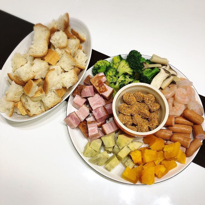 切った具材を温める