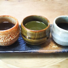 ♡大人のかき氷シロップ♡小さな器でほうじ茶・抹茶・コーヒー3種類のかき氷を楽しむ!