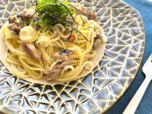 【昆布茶が隠し味】大人味のみょうがとサバの和風ペペロンチーノ☆むくみ解消でスタミナアップ‼