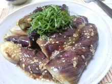 レンチンして浸けるだけ☆ 生姜たっぷりコクうま♪ なすの中華風おひたし