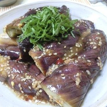 レンチンして浸けるだけ☆ 生姜たっぷりコクうま♪ なすの中華風おひたし