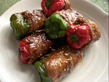 テリテリ感がたまらない!丸ごとピーマンの肉巻き