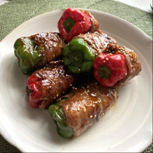 テリテリ感がたまらない!丸ごとピーマンの肉巻き