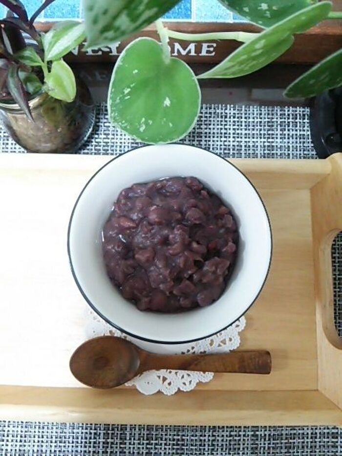 小豆を食べる!