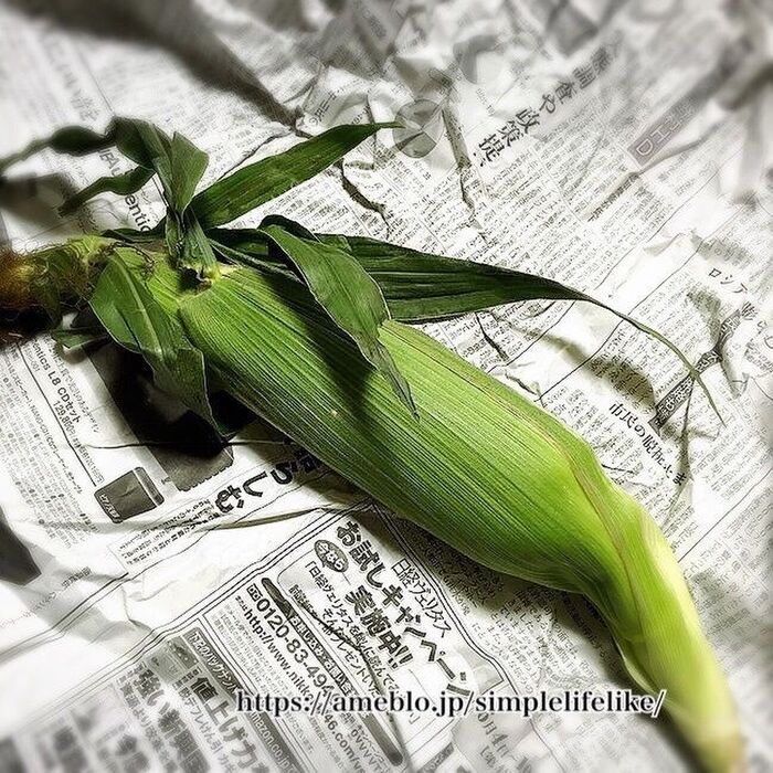 とうもろこしの茹で方、保存法