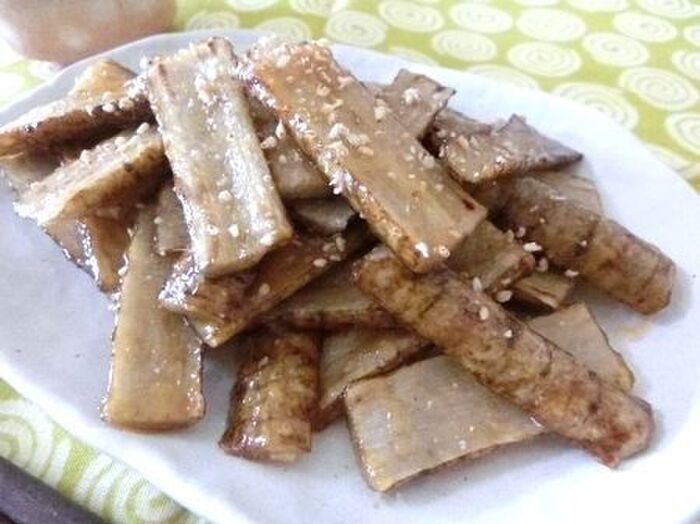 お箸が止まらない♪ ごぼうの生姜焼き