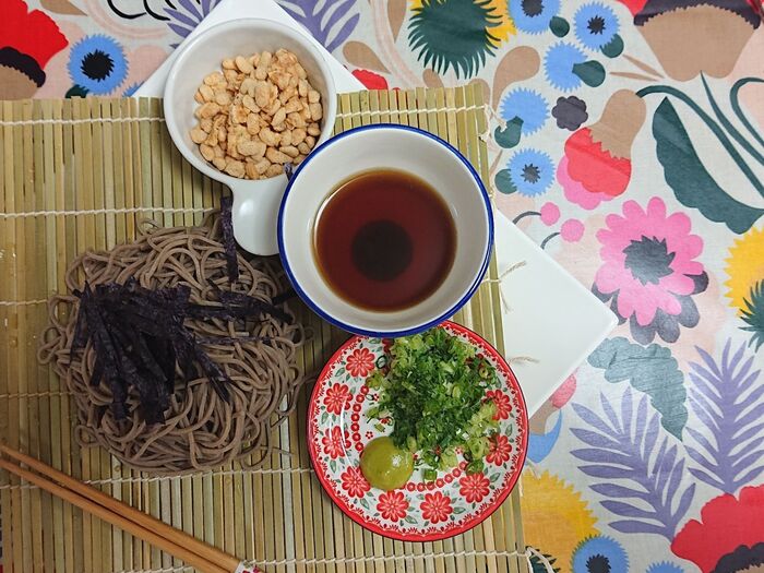 “ざるそば”のSmart な 食べ方、もちパパの場合 ヾ(๑╹◡╹)ノ