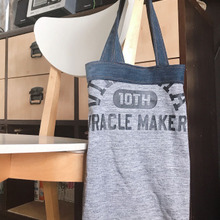 エコバッグ★Tシャツとデニムのリメイクで★