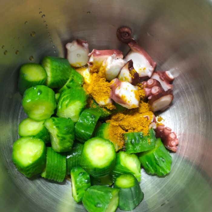 ④よく混ぜ合わせる。