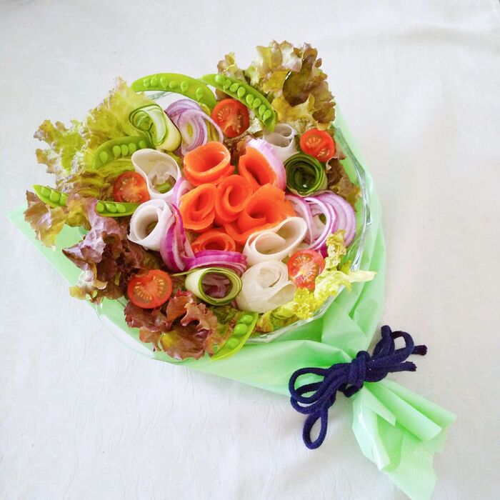 作るのも食べるのも楽しい!野菜沢山ブーケサラダ