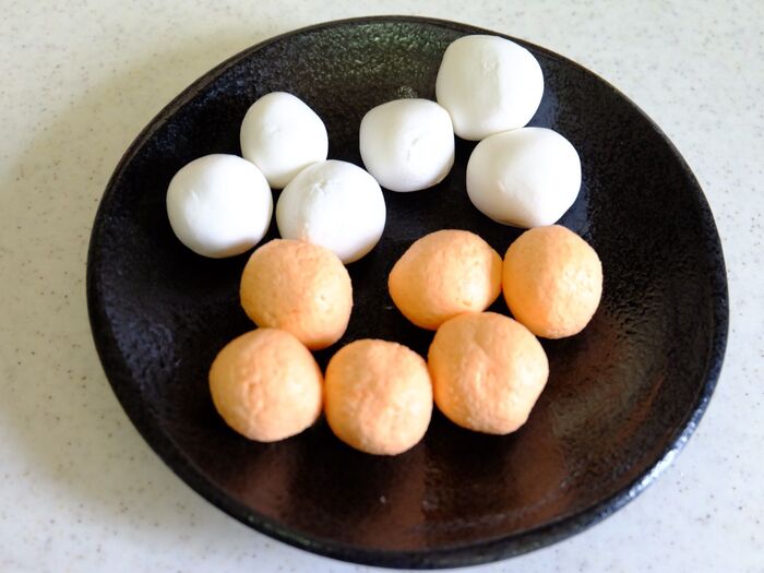 にんじん白玉の団子を作る