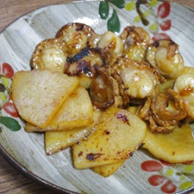 【材料コレ2つ!】フライパンde5分!ベビーホタテと長芋deジュージュー香るバター醤油焼き!