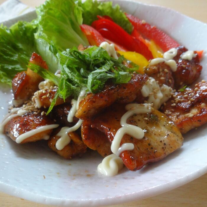 鶏むね肉の柚子胡椒照り焼き