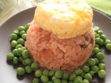 【レンジで簡単!】卵1個で作る 和風まんまるオムライス