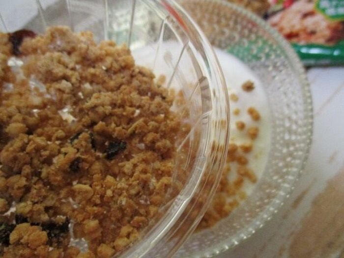 ヨーグルトにかけて完成です!