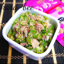 ヘルシーおつまみ♪これうま!鯖缶とオクラのうめこわさび和え