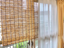 カーテンと一緒にかけられて便利♪ダイソー100円すだれ