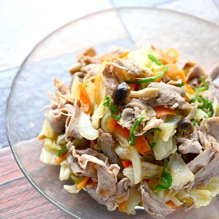 反則技の材料2つ!包丁不要!蒸し豚ぽん 【15分以内野菜×肉】