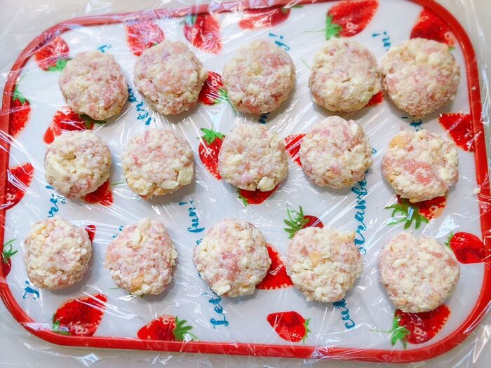 ミニサイズに丸く形成♪