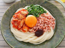 レンジだけ!夏うどん「キムチの簡単まぜうどん」