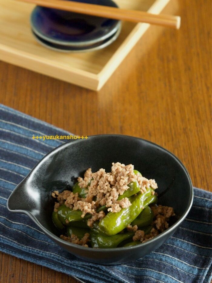 あっというまになくなる!ピーマンのそぼろ煮