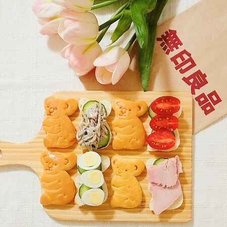 可愛いです!無印のコアラパンで作る「コアラパンサンドイッチ」また流行ってますよ♪