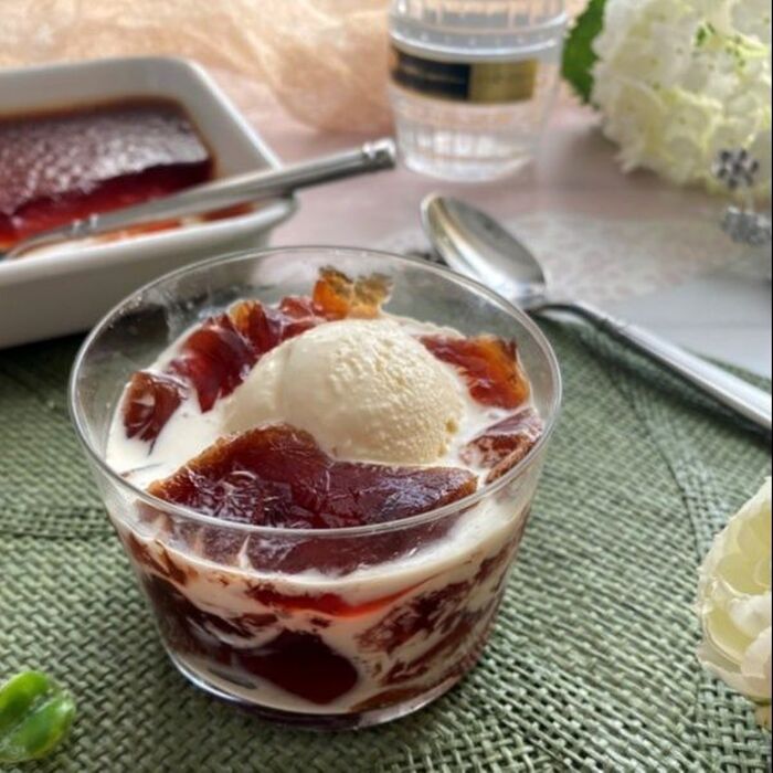 つめたく冷やして!ぷるぷる紅茶ミルクゼリー