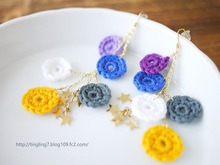 カラフル丸モチーフと★パーツで!七夕にもぴったりのアクセサリー♥