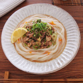 レンジだけ!夏うどん「サバぽんうどん」