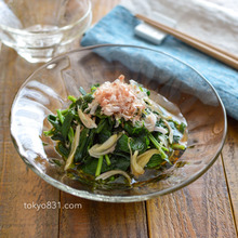 モロヘイヤとみょうがのおひたし。簡単!夏の冷たい副菜。