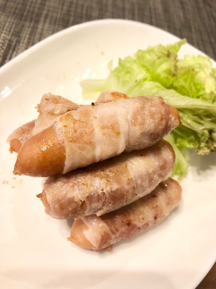 にくにくジューシー!ウインナーの肉巻き