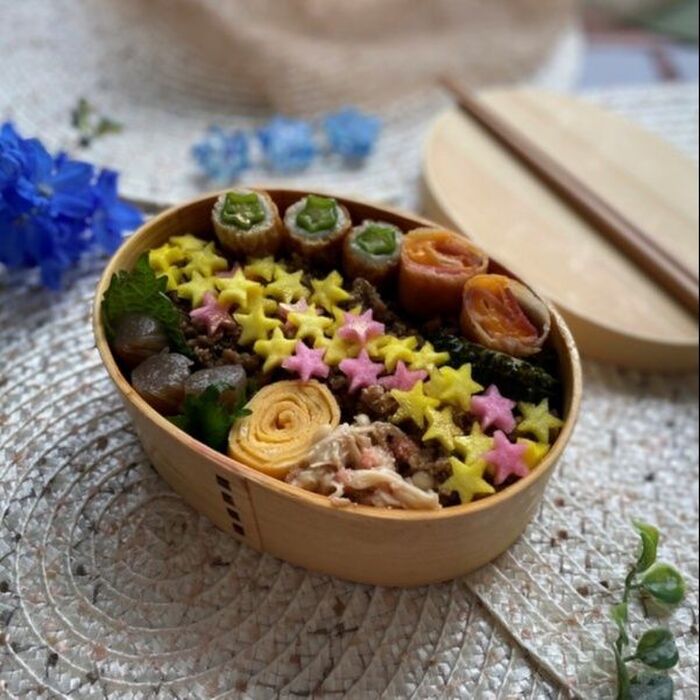 七夕気分を味わいたくて~星に願いを込めて七夕弁当