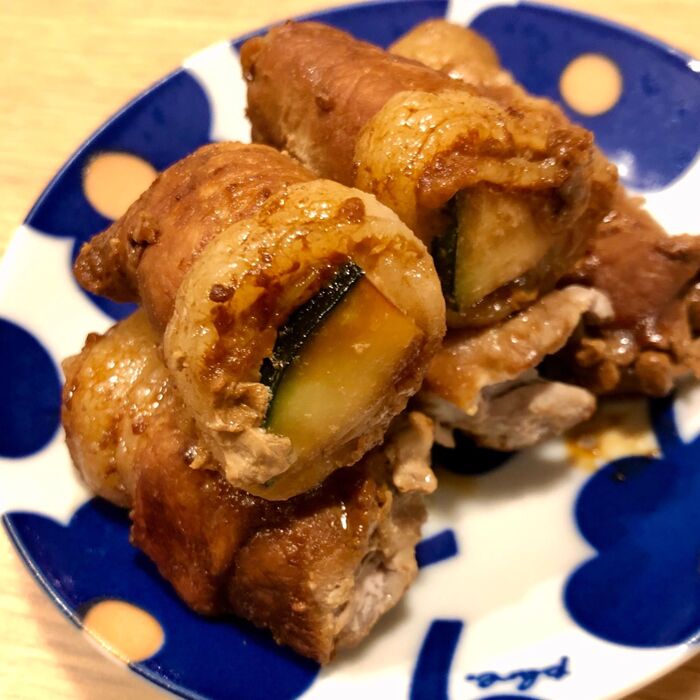 ズッキーニの豚巻き