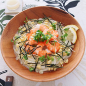 夏にうれしい!冷たいうどんレシピ「えび塩ぶっかけうどん」