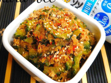 材料2つで夏のご飯のお供♪めちゃウマ!甘辛さば味噌ゴーヤ