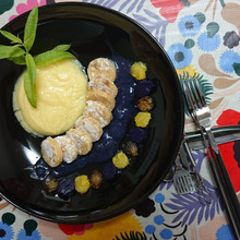 やわ、やわ~ パインムースとゆべしの共演、バタフライピーの誘惑