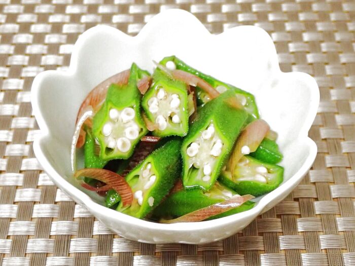 今が旬!オクラとミョウガのナンプラー和え