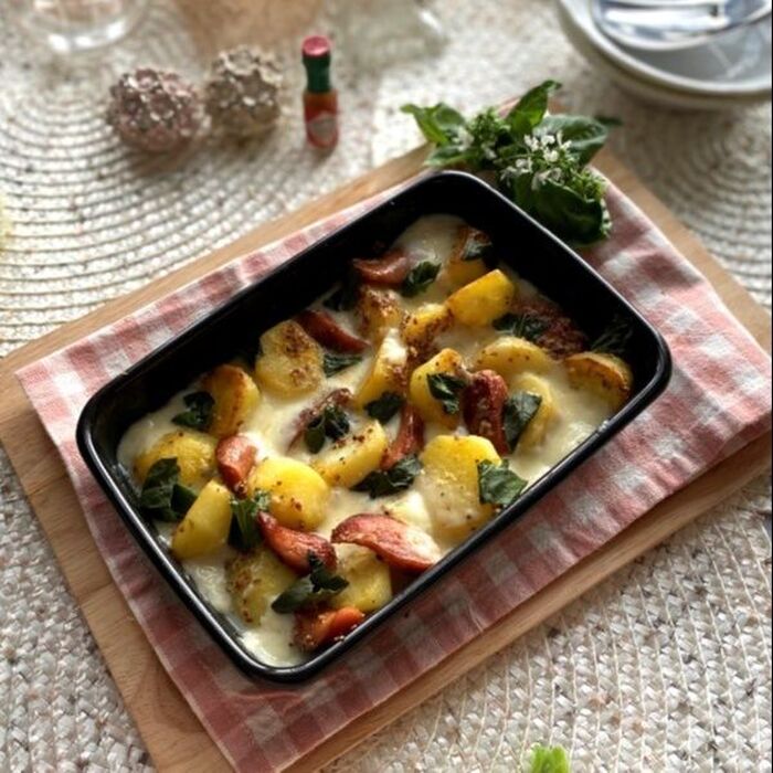 バジリコの香りとモッツァレッラとろ~りなジャーマンポテト