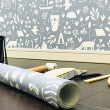 貼ってはがせる輸入壁紙で子供寝室を可愛くDIY♡