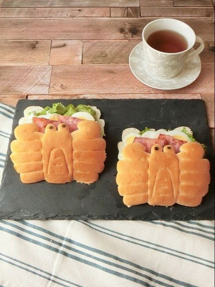 ベーコンと卵のかにぱんサンド