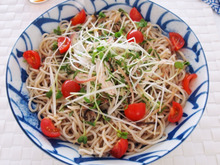 夏にうれしい!冷たいそばレシピ「たっぷり薬味の冷やし鶏そば」