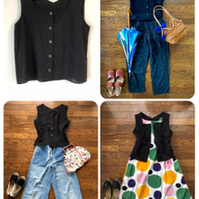 【GU】着まわしいろいろ♪麻混フロントボタンブラウス