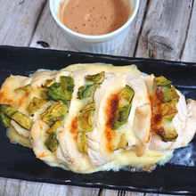 鶏肉とアボカドとチーズのハニーマスタード添え(トースターにまかせるだけ)