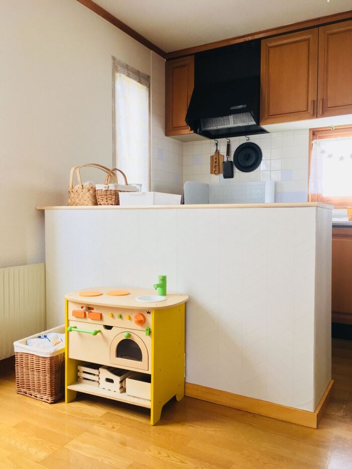 ままごとキッチンを戻して完成!