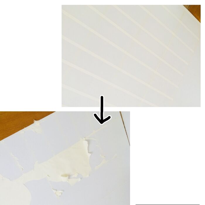 両面テープで貼るつもりが…