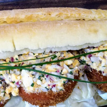 ♡色鮮やかなタルタルソースの厚切りハムカツサンドイッチ♡