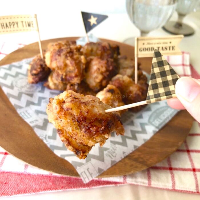 【梅×昆布茶で最強調味料】揉み込み15分‼梅かつおから揚げ