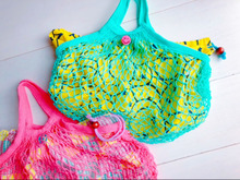 手ぬぐいで巾着袋〜ネットバッグにピッタリ素敵♡