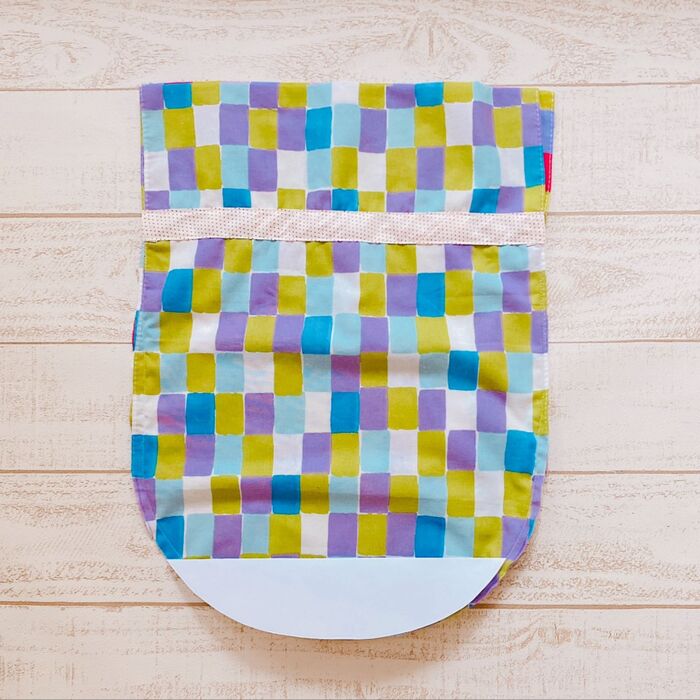 帆布生地で口元を表現♪